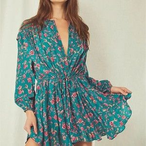 FREE PEOPLE Flower Fields Oversized Mini Dress